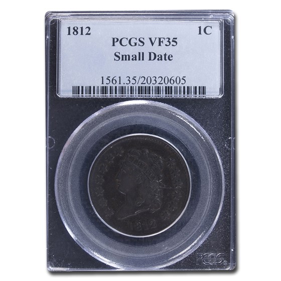1812 Large Cent VF-35 PCGS (Small Date) 1812 Large Cent VF-35 PCGS (Small Date)